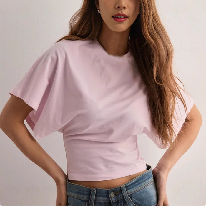 Batwing Sleeve Cropped T-shirt & cropp top